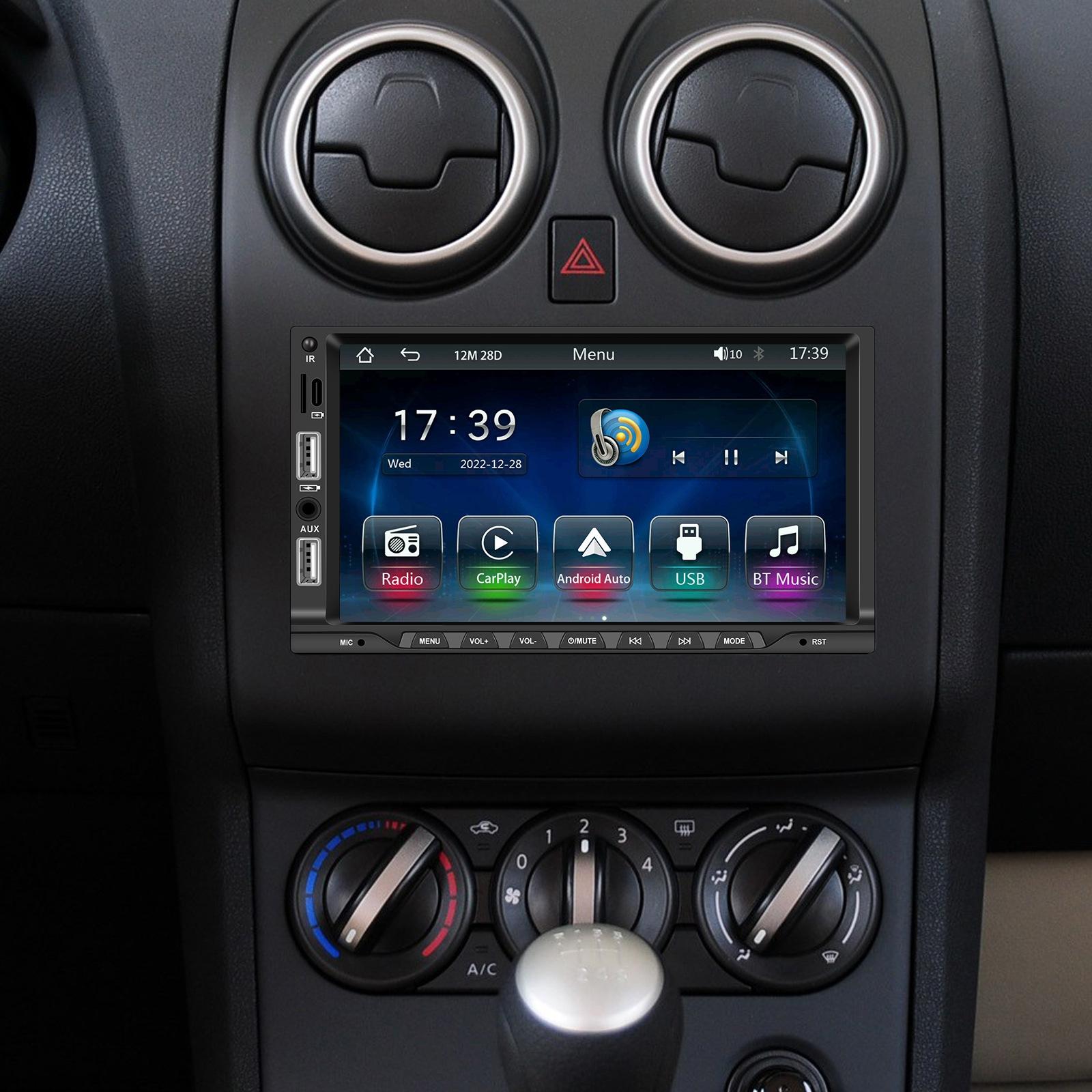7 Inch Car Mp5 Player Carplay / Android Auto / Mirror Link / Bluetooth - Standard - With 4-Light Camera