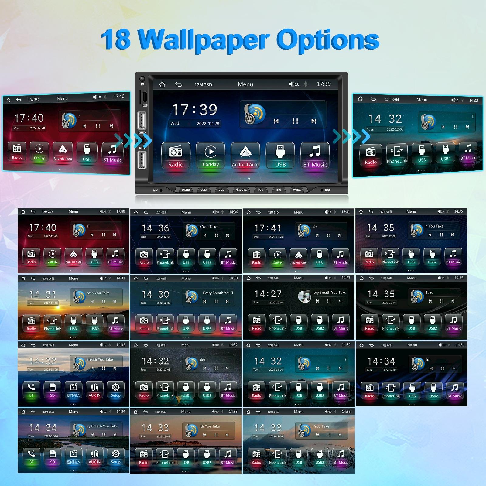 7 Inch Car Mp5 Player Carplay / Android Auto / Mirror Link / Bluetooth - Standard - With Ahd Camera