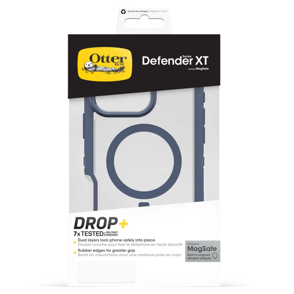 OtterBox Defender XT Clear Back Case for iPhone 16 Pro Max -Clear/Blue