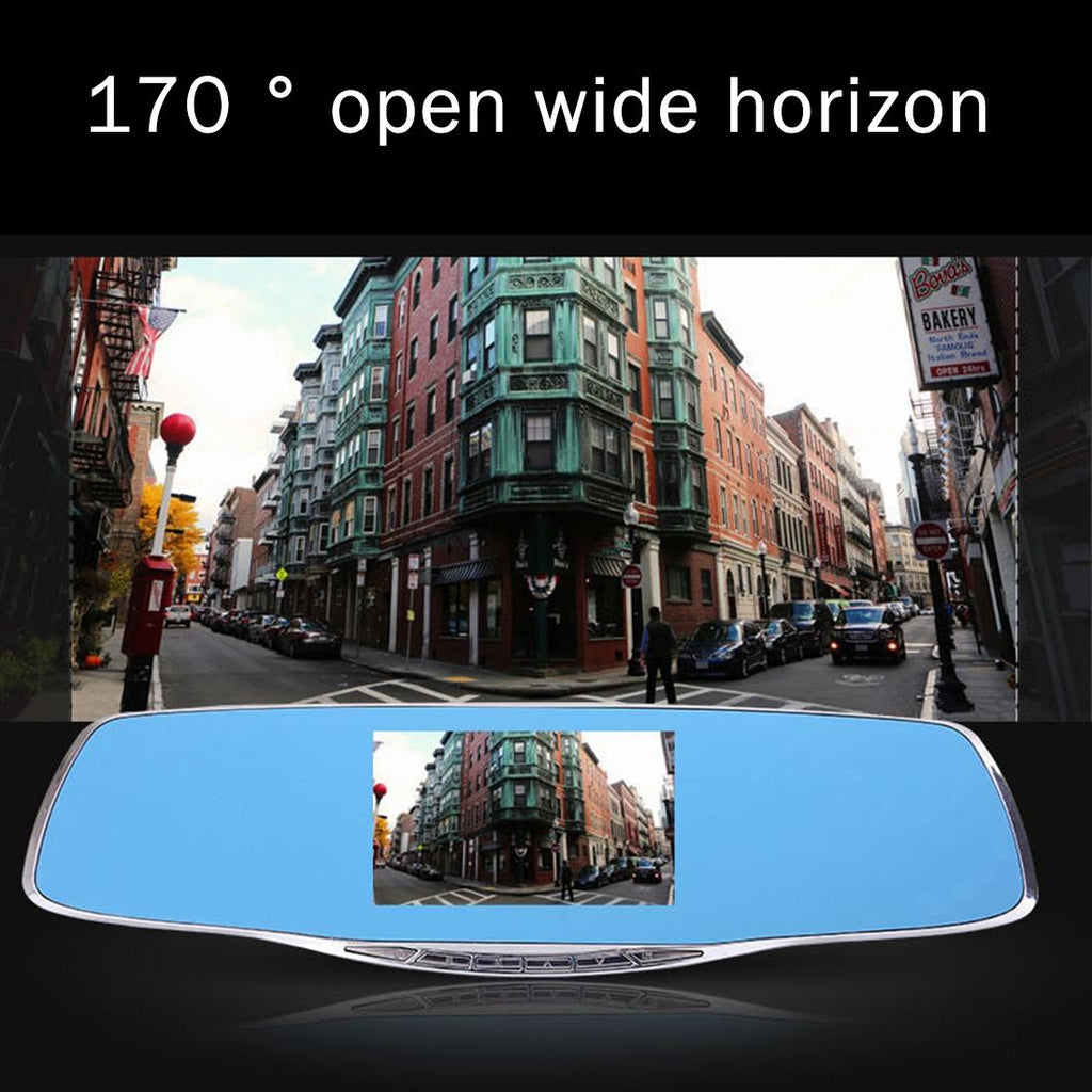 4.3 Hd 1080p Rearview Mirror Vehicle Dvr with Screen Display