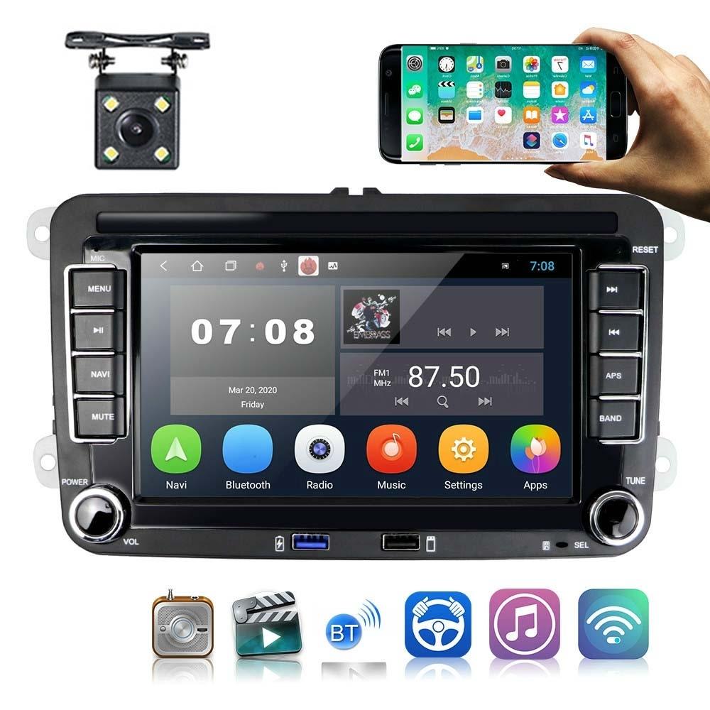 7 Inch Android Car Multimedia Player With Navigation Bluetooth Reversing Camera - Fits Volkswagen - Android 10.0 - 1 + 16G - Standard + 4Lights