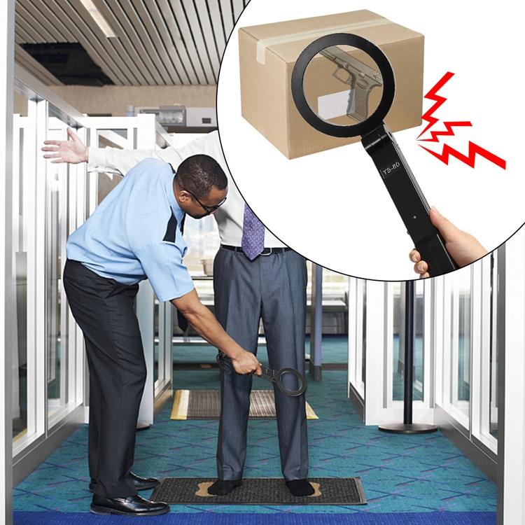 Portable Hand-held Metal Detector - Folding Black