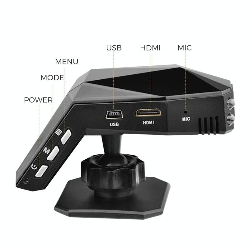 1080p Night Vision Hidden Driving Recorder with Aromatherapy - 2 Inch Hd Single Lens