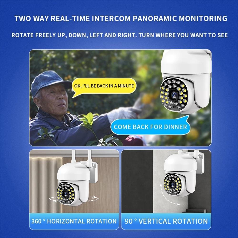 Smart Ptz Camera With 1080P Resolution And Two-Way Voice Intercom