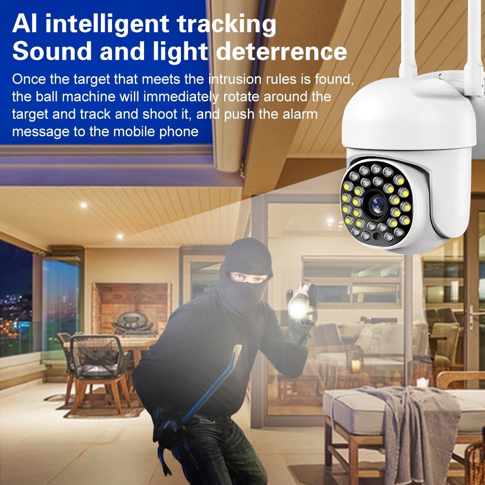 Smart Ptz Camera With 1080P Resolution And Two-Way Voice Intercom