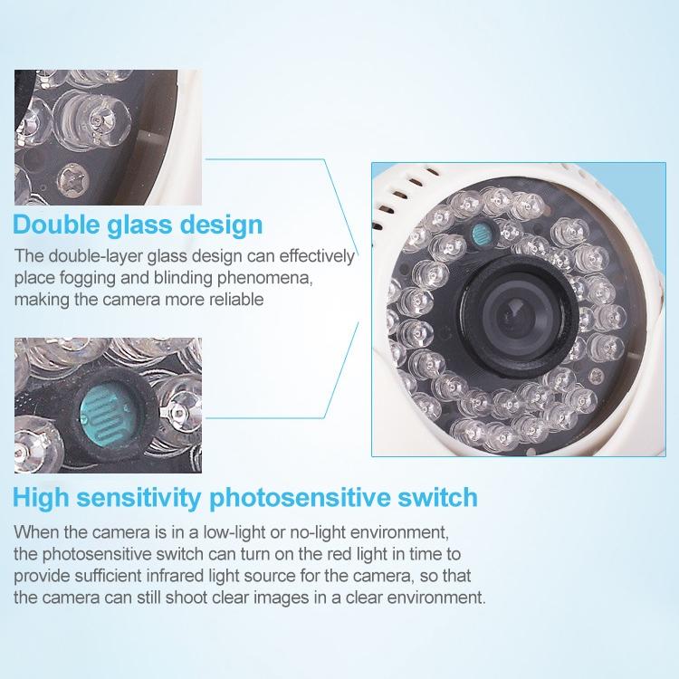24 Led Infrared Camera With 3.6Mm Lens - 20M Ir Distance Abs Material