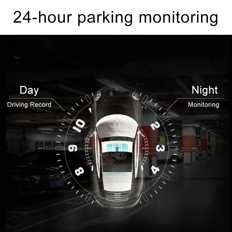 1080p Hd Dual Record Driving Recorder with Night Vision - 4.5 Inch