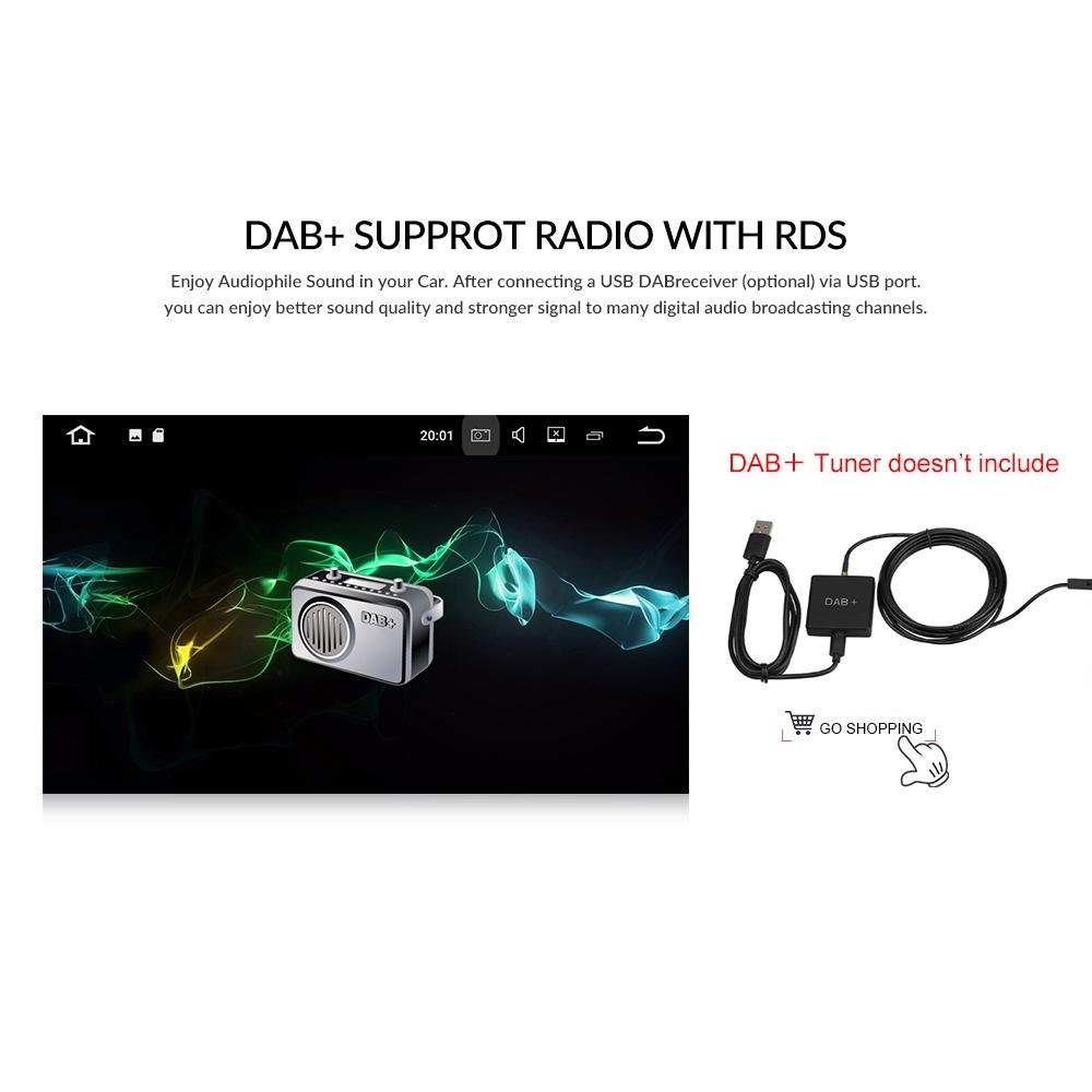 7 Inch Android Car Navigation Player For Volkswagen - 2 + 32G Wireless Carplay - Standard + 4Lights Camera