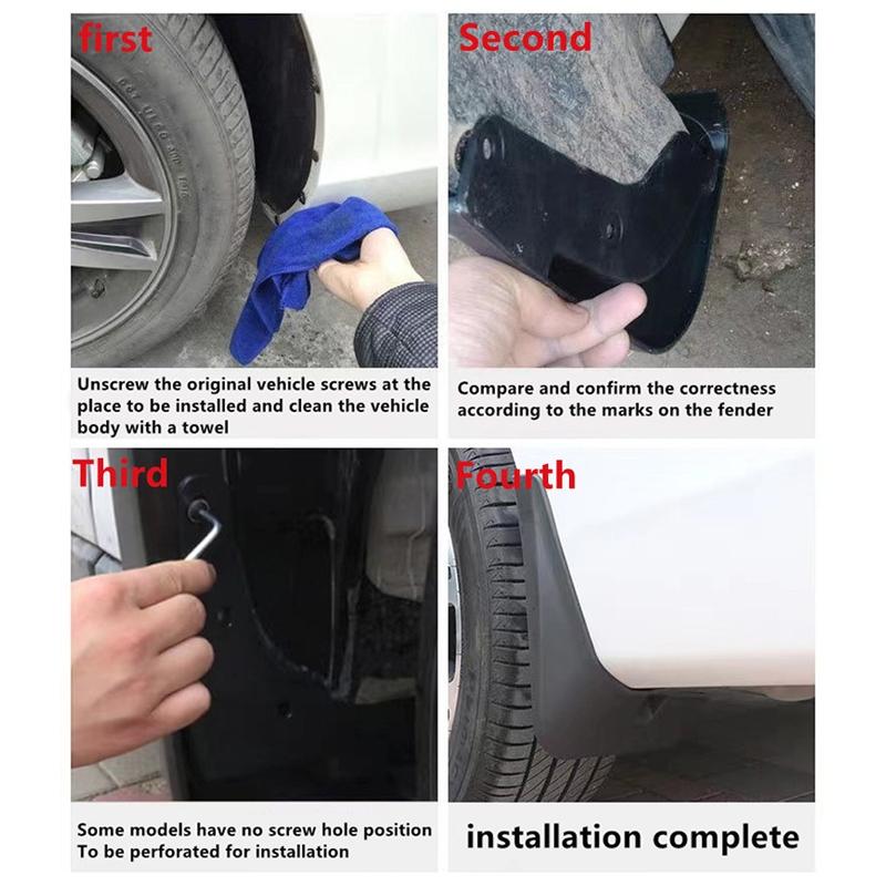 For Suzuki Jimny 2019-2023 4Pcs / Set Car Auto Soft Plastic Splash Flaps Fender Guard