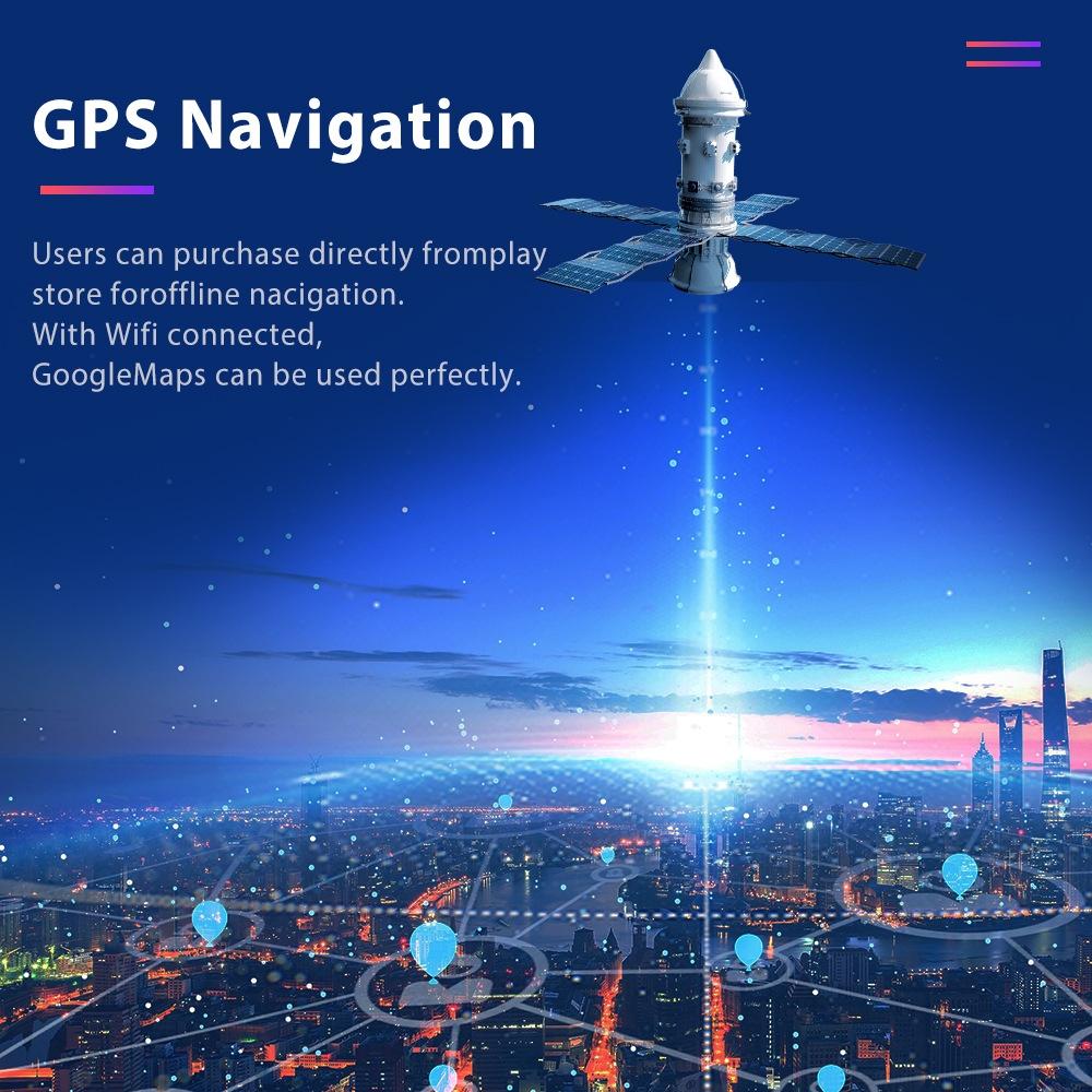 7 Inch Android Navigation Wifi Vehicle Central Control 2 + 16G Screen - Standard + 4Lights Camera