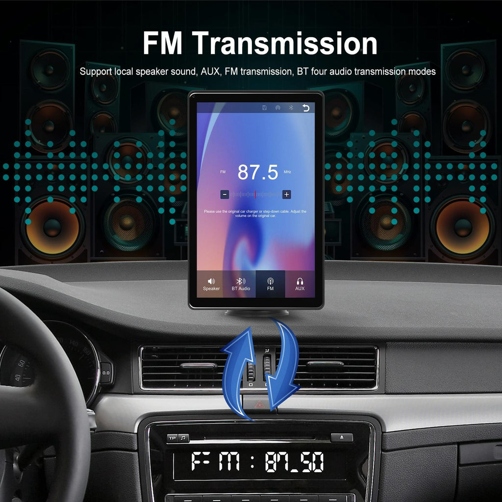 8 Inch Full Touch Car Screen Player - Horizontal / Vertical Carplay / Android Auto - With Camera