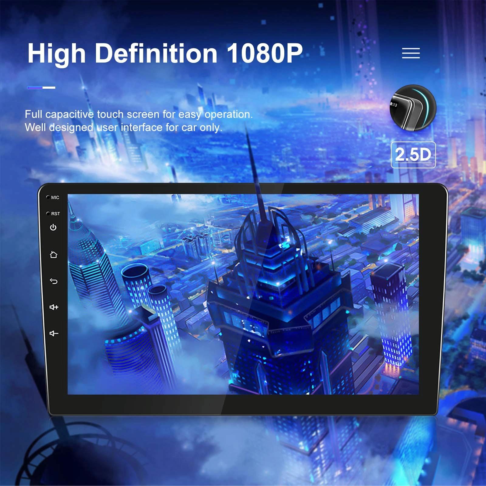 10 Inch Car Android Navigation Screen With Carplay - 2 + 64G Standard + 4Lights Camera