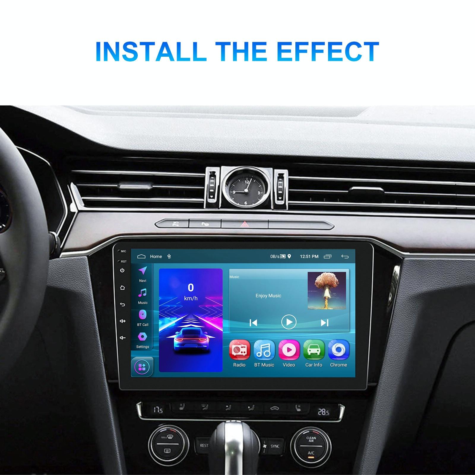 10 Inch Car Android Navigation Screen With Carplay - 2 + 64G Standard + 4Lights Camera