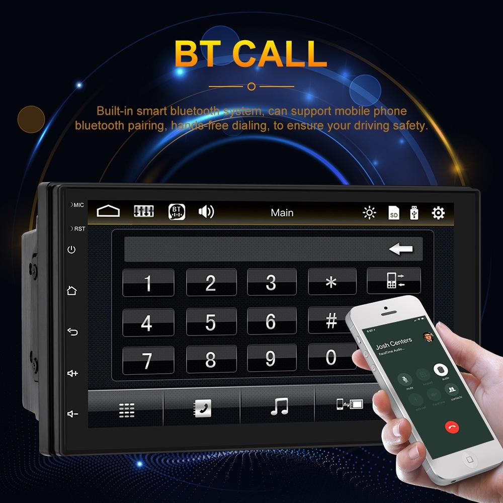 7 Inch Touch Dual Ingot Mp5 Bluetooth Player - Standard + 4 Lights Camera