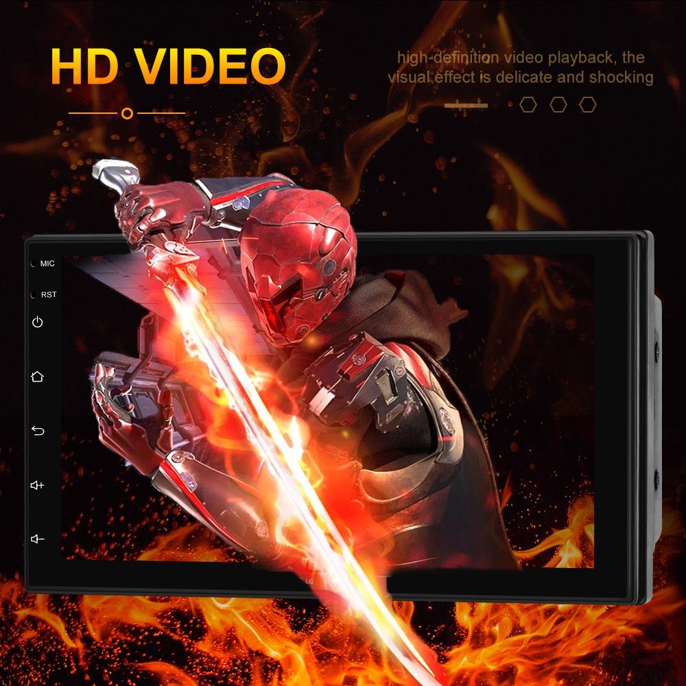 7 Inch Touch Dual Ingot Mp5 Bluetooth Player - Standard + 4 Lights Camera