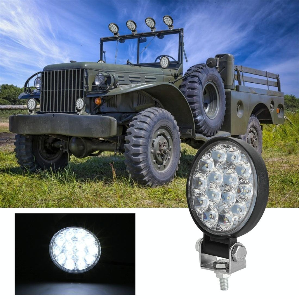 9.8W 10 - 30V Dc 6000K 3 Inch 14 Leds Circle Offroad Truck Car Driving Light Work Light Spotlight Fog Light