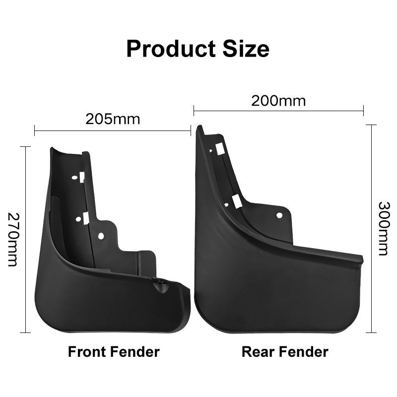 For Tesla Model S 2022 4Pcs / Set Car Auto Soft Plastic Splash Flaps Fender Guard