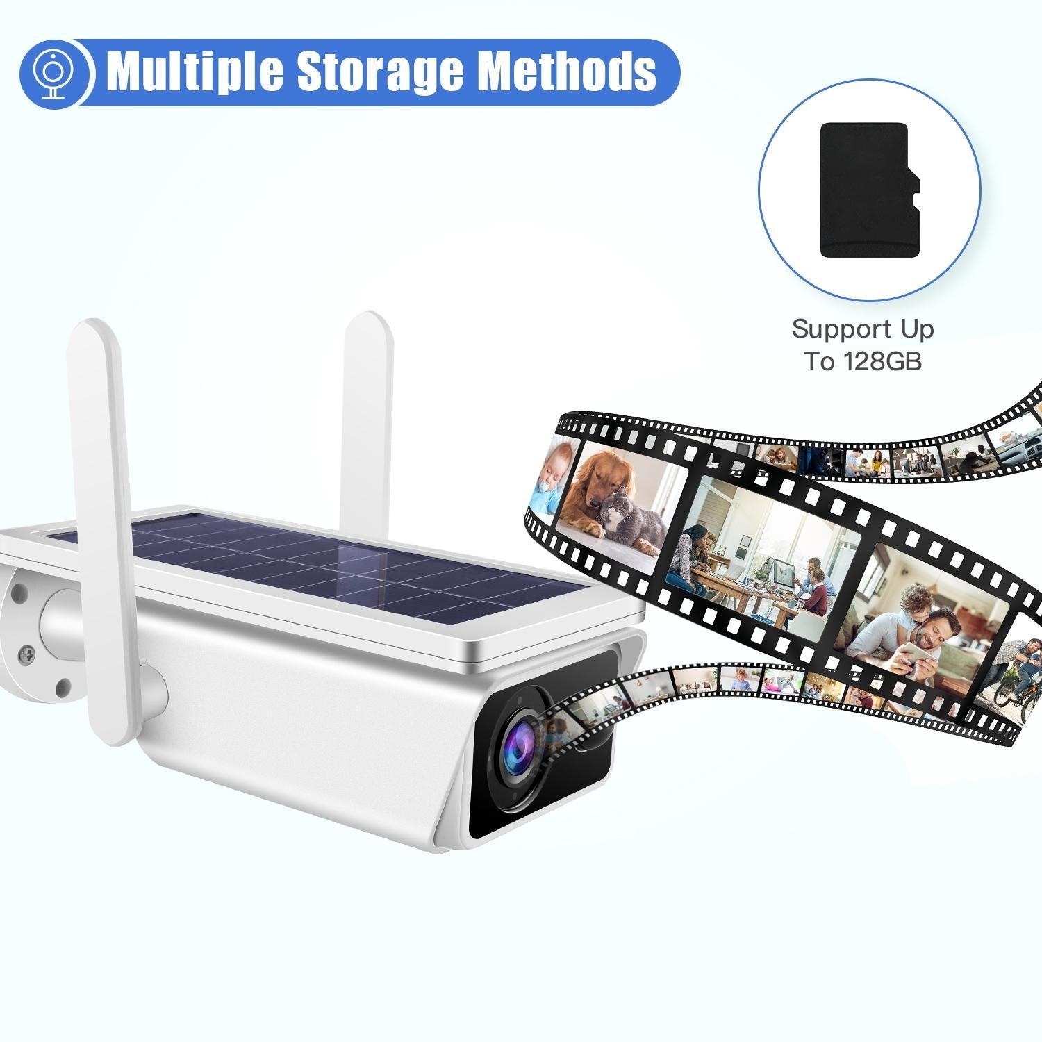 Solar-Powered 1080P Wifi Security Camera With Motion Detection And Night Vision
