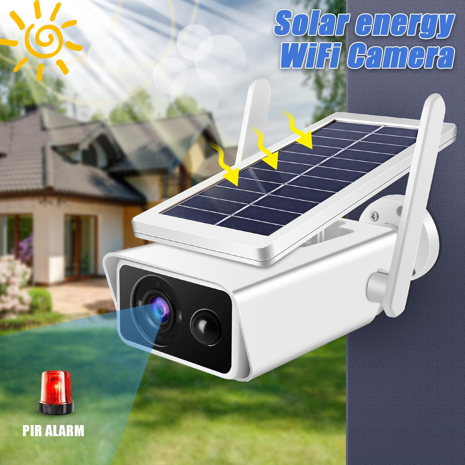 Solar-Powered 1080P Wifi Security Camera With Motion Detection And Night Vision