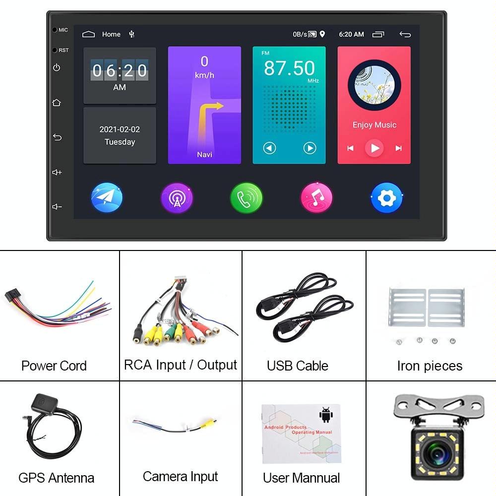 9 Inch Android Wifi Car Navigation Player 2 + 32G Reversing Video Standard + 12Lights Camera