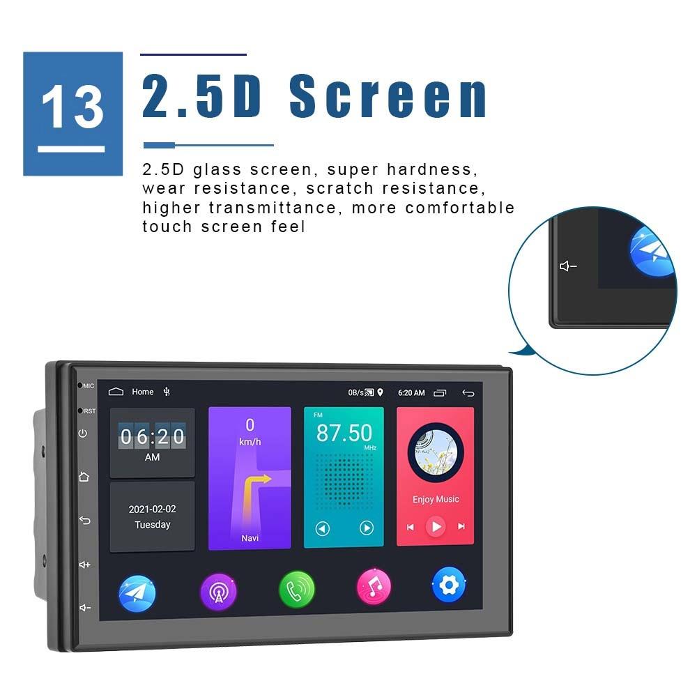 7 Inch Android Wifi Car Navigation Reversing Video Player - 2 + 32G Standard + 12Lights Camera