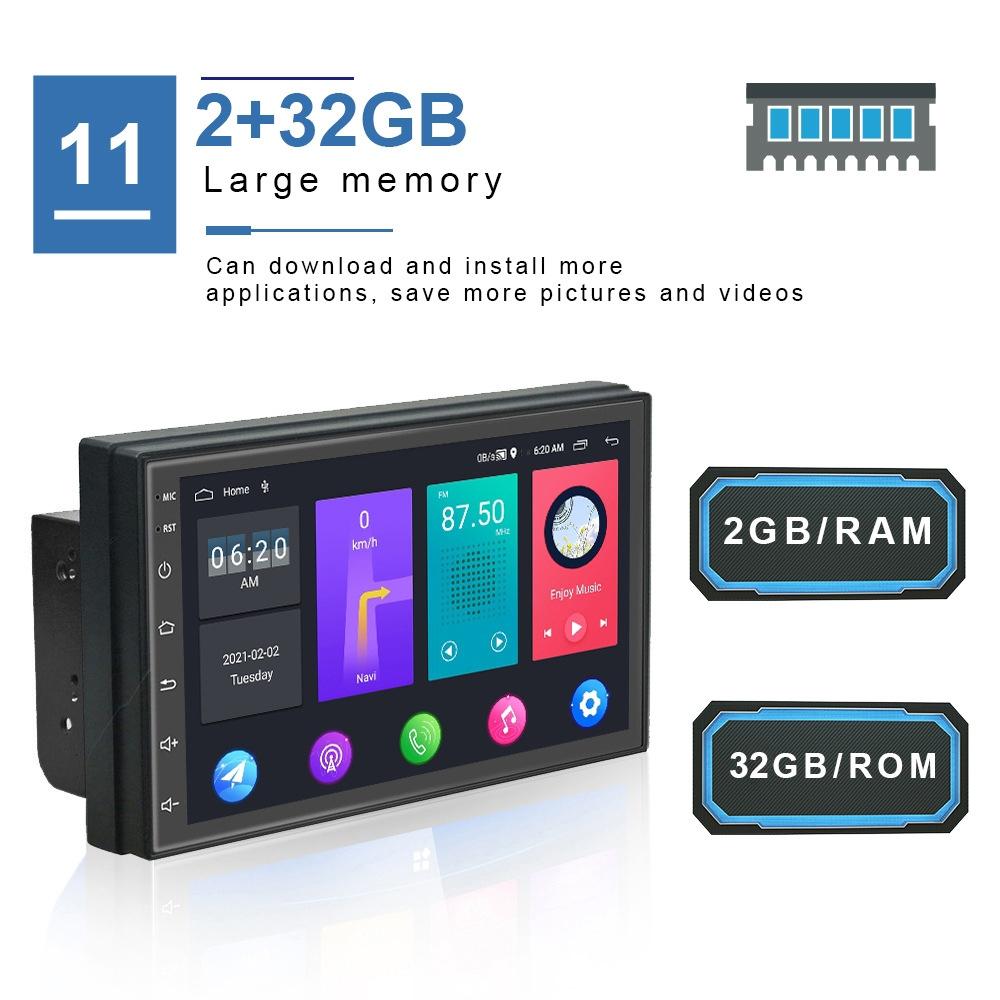 7 Inch Android Wifi Car Navigation Reversing Video Player - 2 + 32G Standard + 12Lights Camera