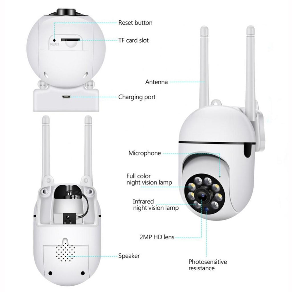 Wireless Hd Smart Camera With Night Vision & Two-Way Audio - 32Gb Memory