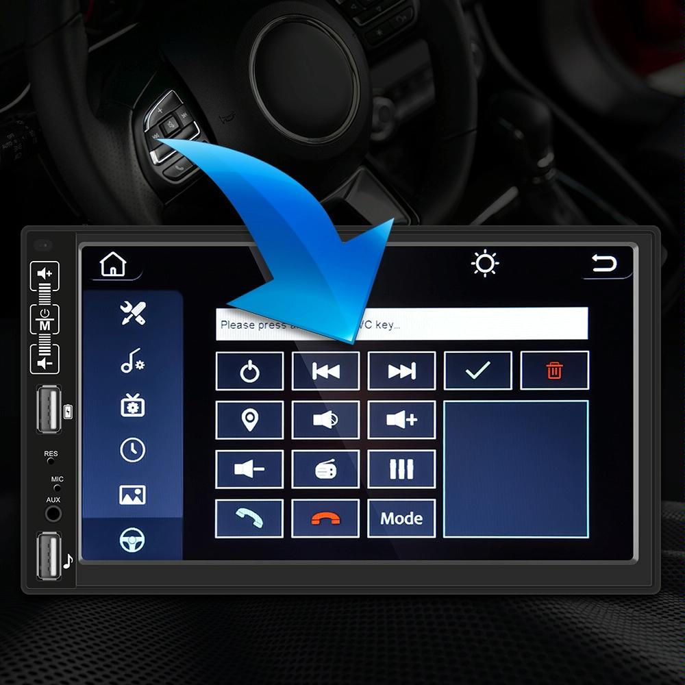 7 Inch Car Hd Mp5 Player W / Carplay Bluetooth Fm U Disk Remote - Standard + 8Led Camera