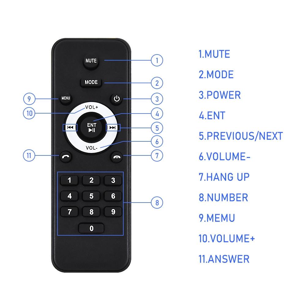 5 Inch Car Mp5 Inch Player With Bluetooth & Microphone - Standard + 12 Lights Camera