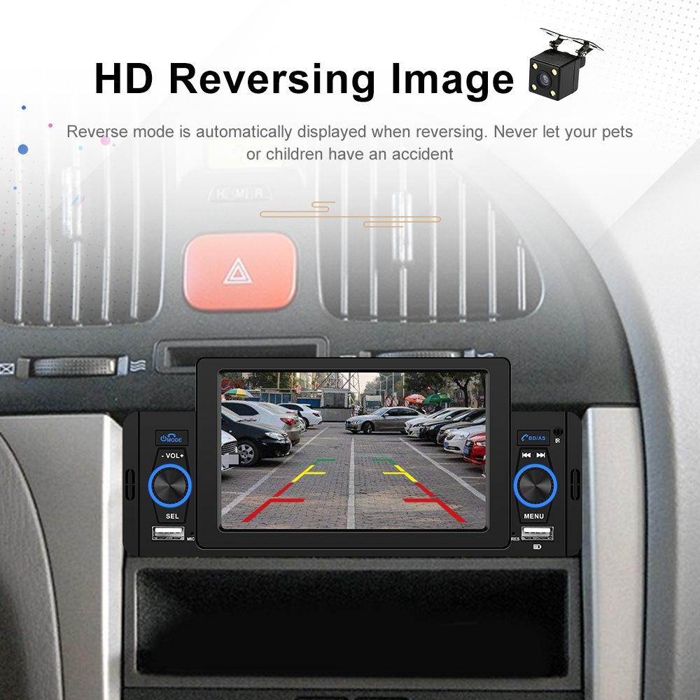 5 Inch Car Mp5 Inch Player With Bluetooth & Microphone - Standard + 12 Lights Camera