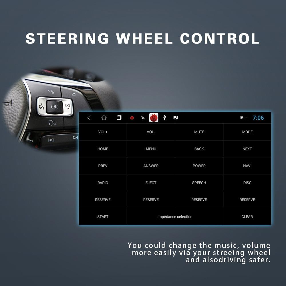 7 Inch Android Car Multimedia Player With Navigation Bluetooth Reversing Camera - 10.0 Os - 2 + 32G - Standard + 12Lights - Fits Volkswagen