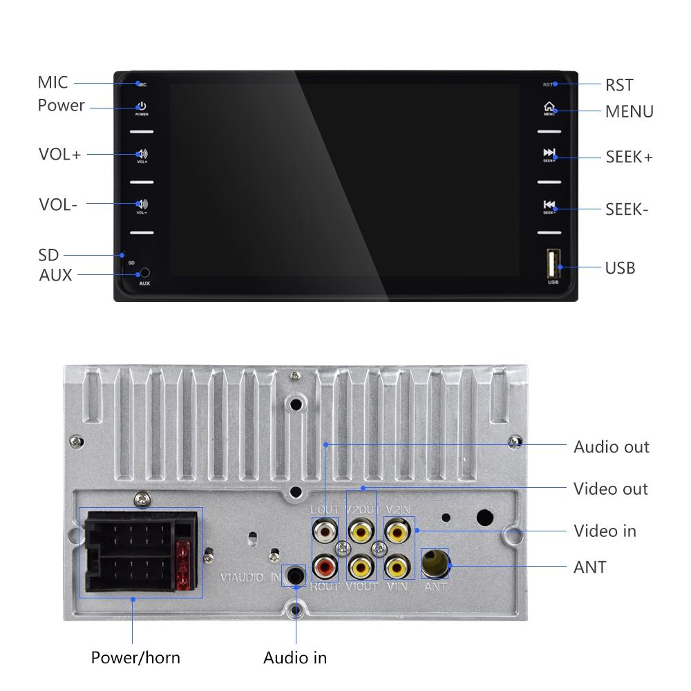 7 Inch Car Touch Screen Mp5 Player For Toyota Corolla - Fm / Tf / Mirror Link