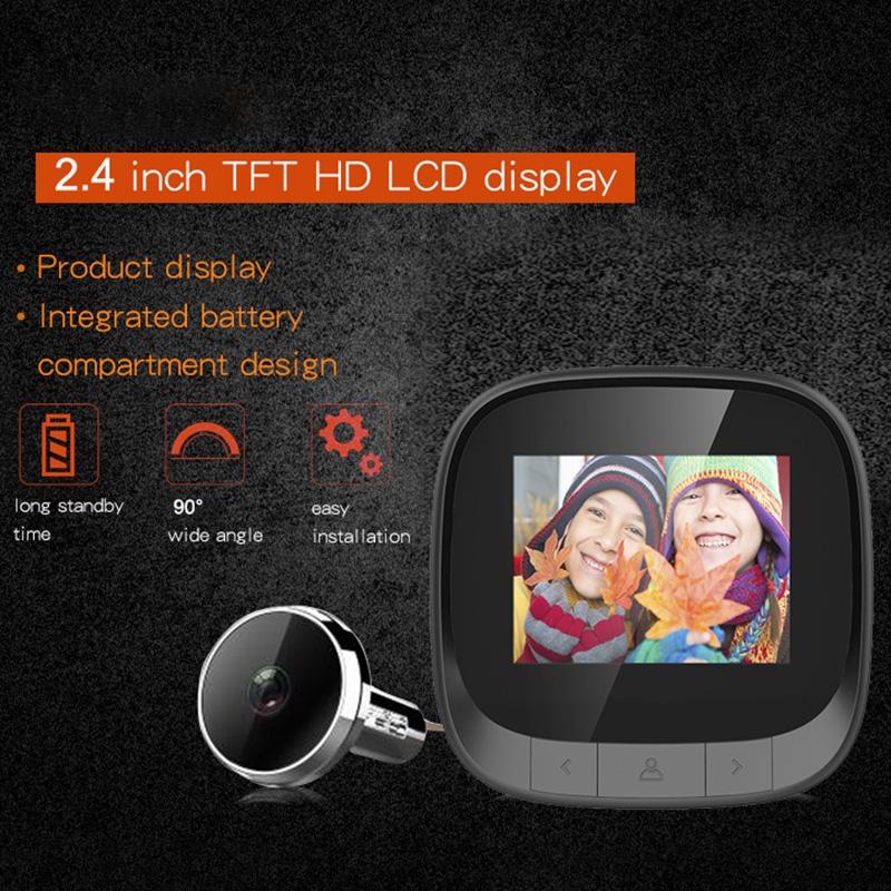 2.4 Screen Digital Peephole Viewer With 0.3Mp Camera And Door Bell