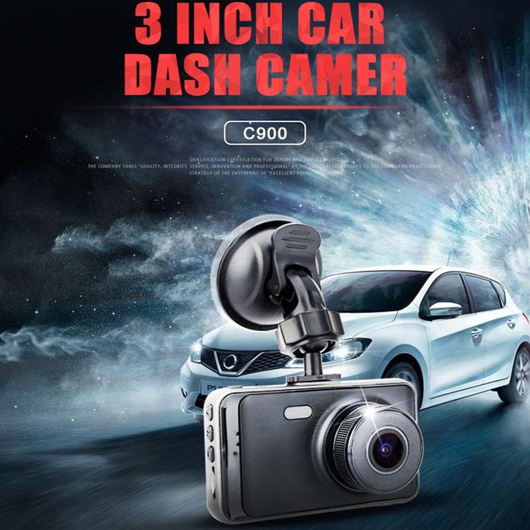 1080p Hd Dual-lens Driving Recorder with Motion Detection - 3 Inch