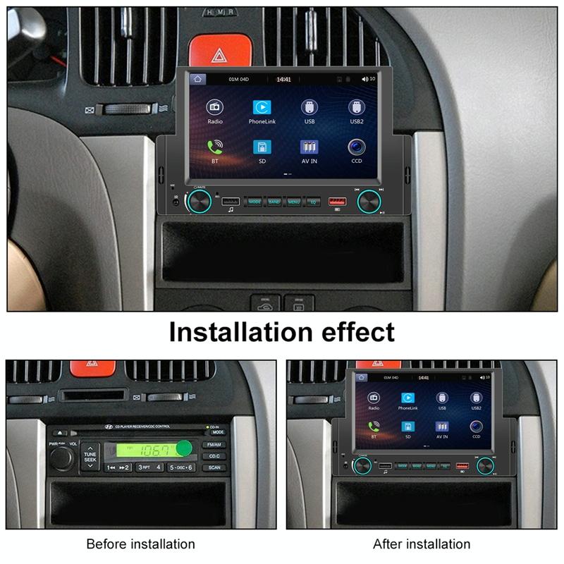 6.2 Inch Single Butt Carplay Car Monitor - Universal Wired Mp5 Player - Standard + Ahd Camera
