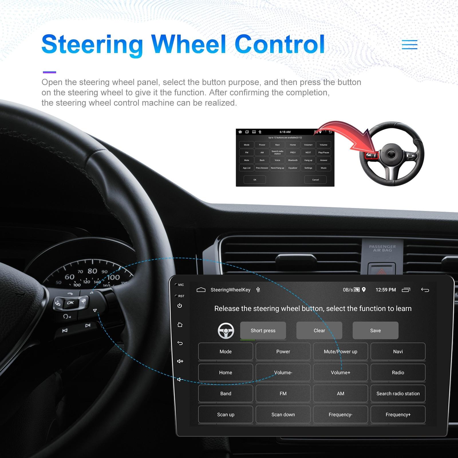 9 Inch Car Android Navigation Screen With Carplay - 2 + 64G Standard + Ahd Camera