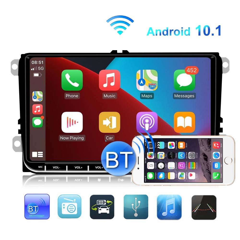 9 Inch Carplay Android10.0 Navigator For Volkswagen - 1 + 16G - Standard + 12Lights Camera