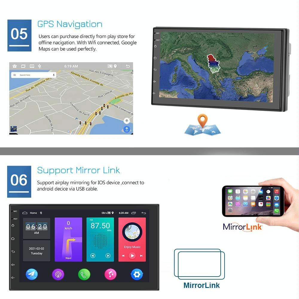 7 Inch Android Car Navigation Player + Ahd Camera - 2 + 32G