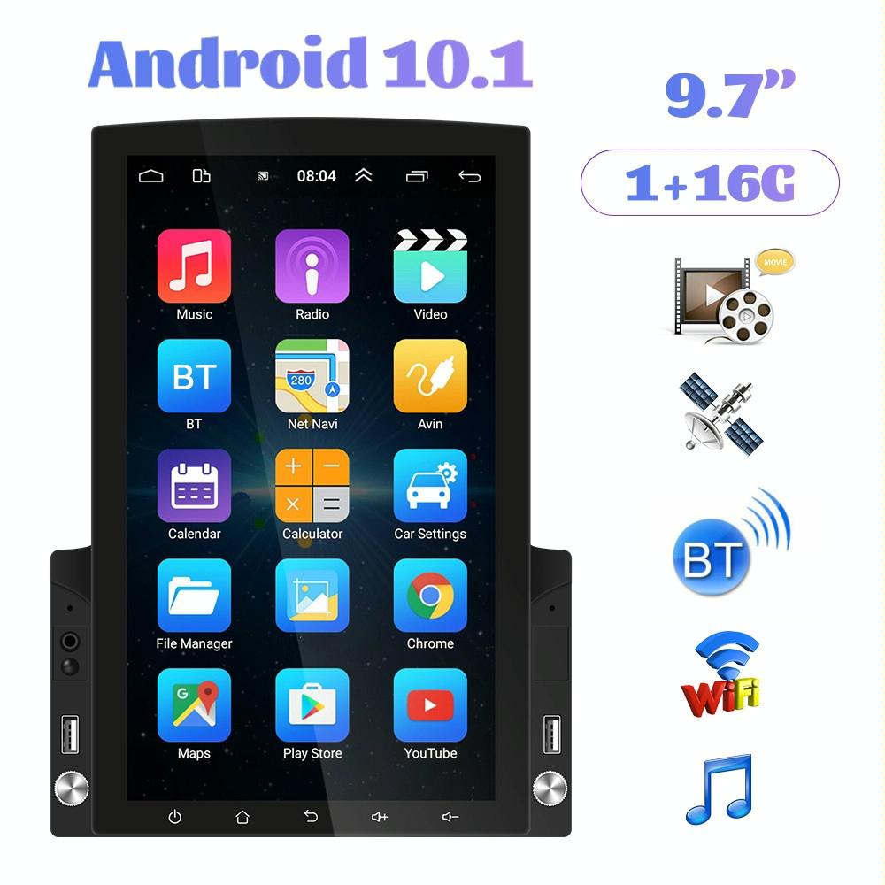 9.7 Inch Vertical Screen Android Car Mp5 Player With Hd 2.5D Glass Navigation And 12-Light Camera