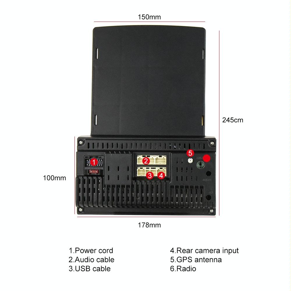 9.7 Inch Vertical Screen Android Car Mp5 Player With Hd 2.5D Glass Navigation And 12-Light Camera