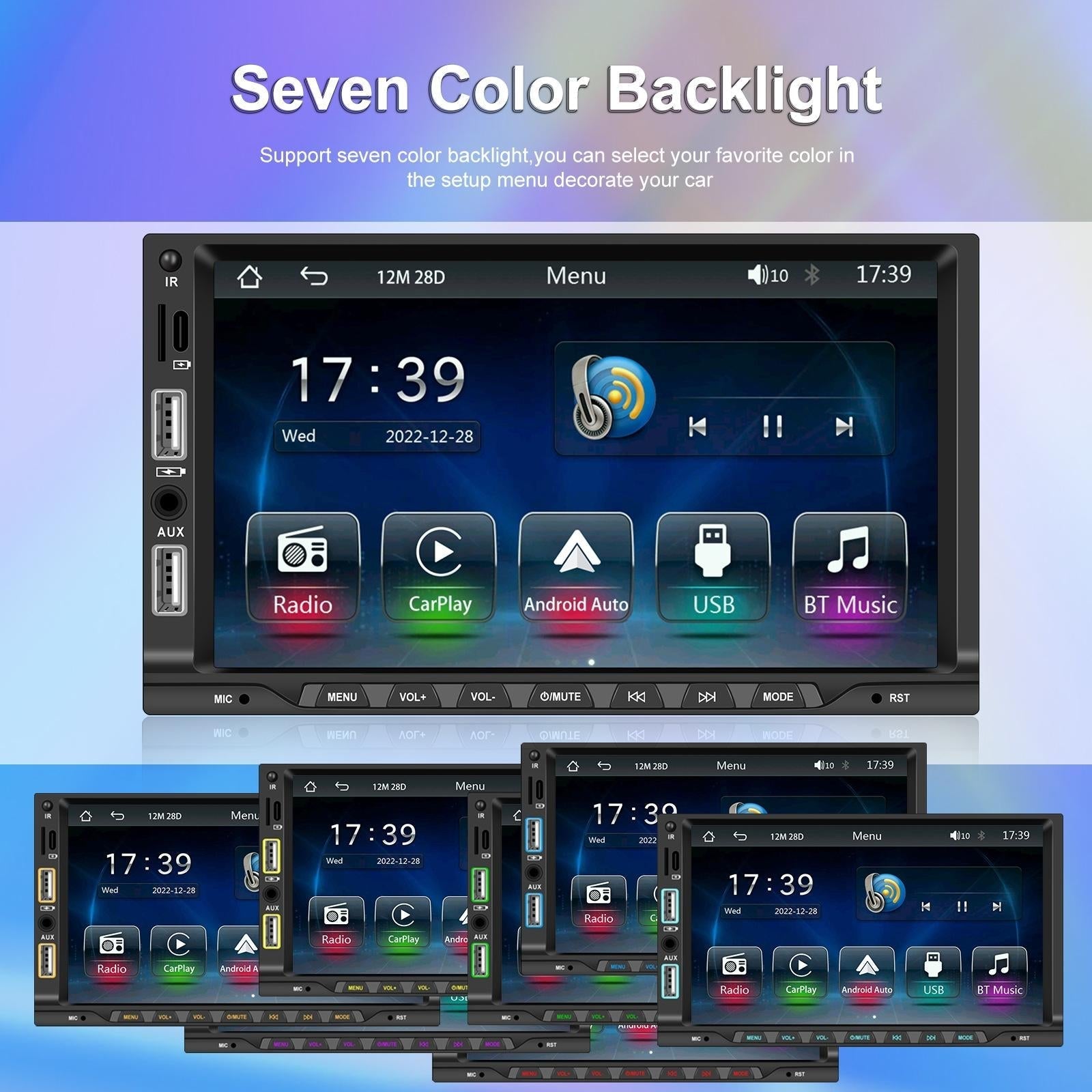 7 Inch Car Mp5 Player Carplay / Android Auto / Mirror Link / Bluetooth - Standard - With Ahd Camera