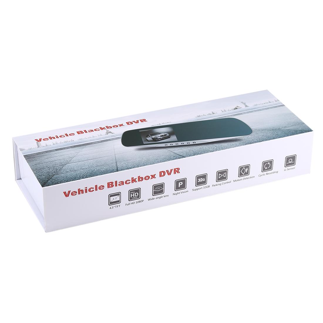 4.3 Inch Hd 1080p Rearview Mirror Vehicle Dvr with Screen Display