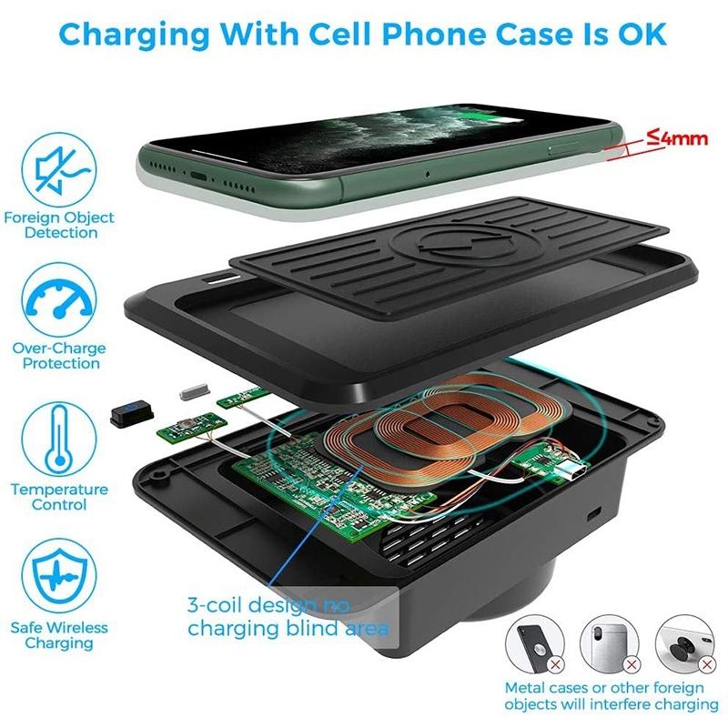 10w Wireless Charger for Land Rover Discovery Sport 2015-2019
