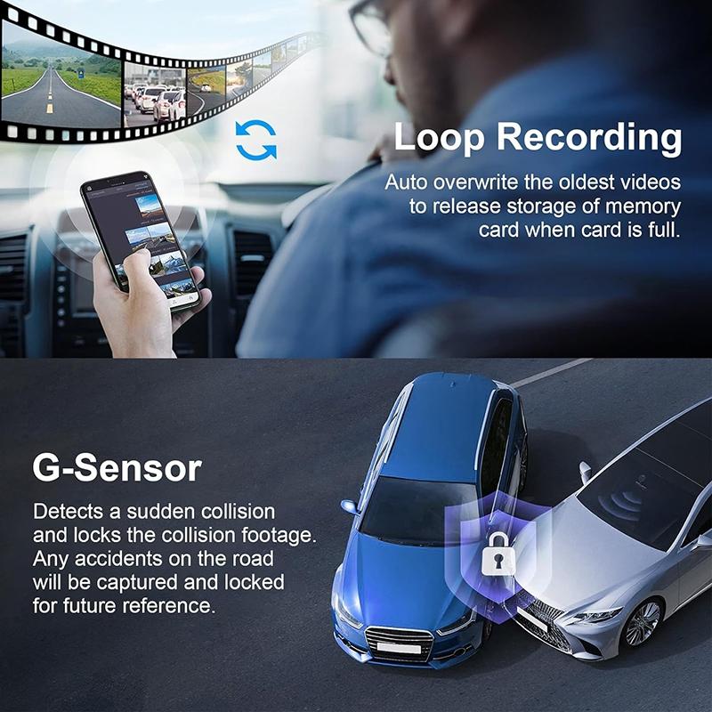 4k Dual Dash Cam for Driving - Km15