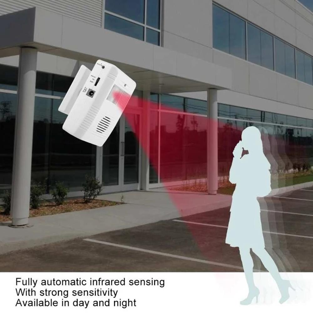 Electronic Infrared Sensor Doorbell - White Guest Welcome