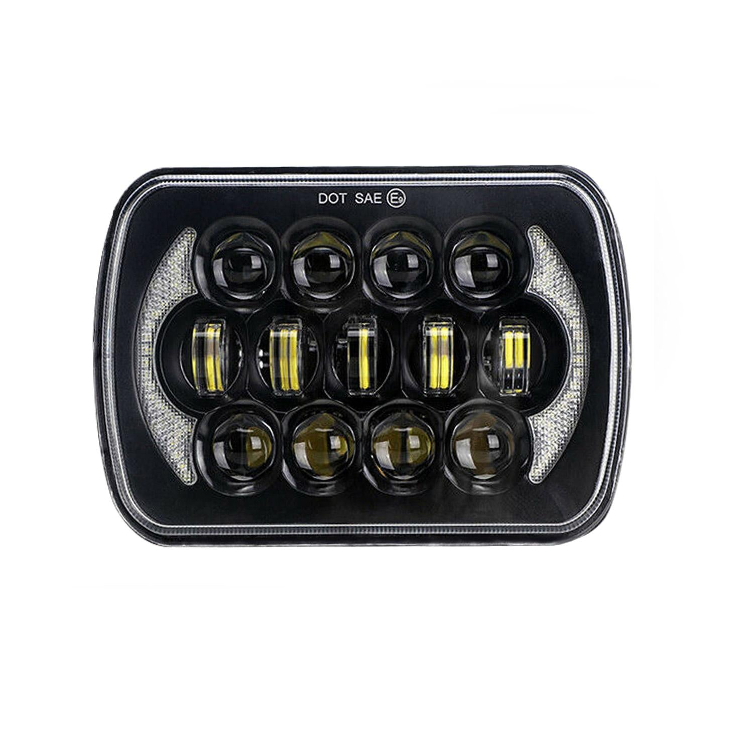 7 Inch 5X7 / 7X6 H4 Dc 9V - 30V 30000Lm 300W 8Leds Car Square Shape Led Headlight Lamps For Jeep Wrangler
