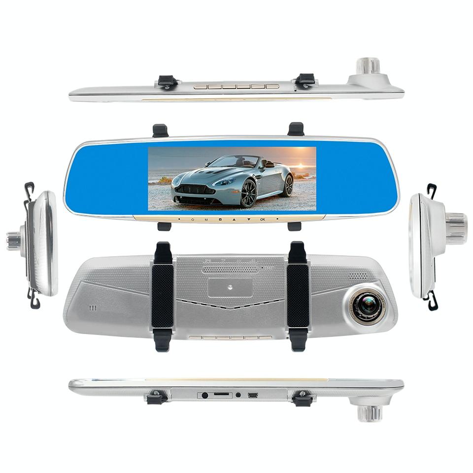 7 Lcd Touch Screen Rear View Mirror Car Recorder with Separate Camera