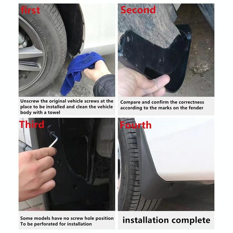 For Skoda Superb 2016-2021 4Pcs / Set Car Auto Soft Plastic Splash Flaps Fender Guard
