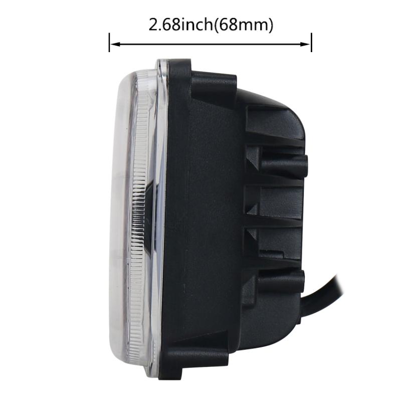 5 Inch 30W Dc 10 - 30V 7200Lm Ip67 Car Led Turn Signal / Headlight With Angel Eyes