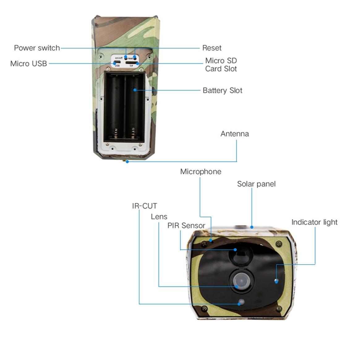 1080P Hd Solar Wifi Camera With Motion Detection & Night Vision - Maple Leaf Pattern